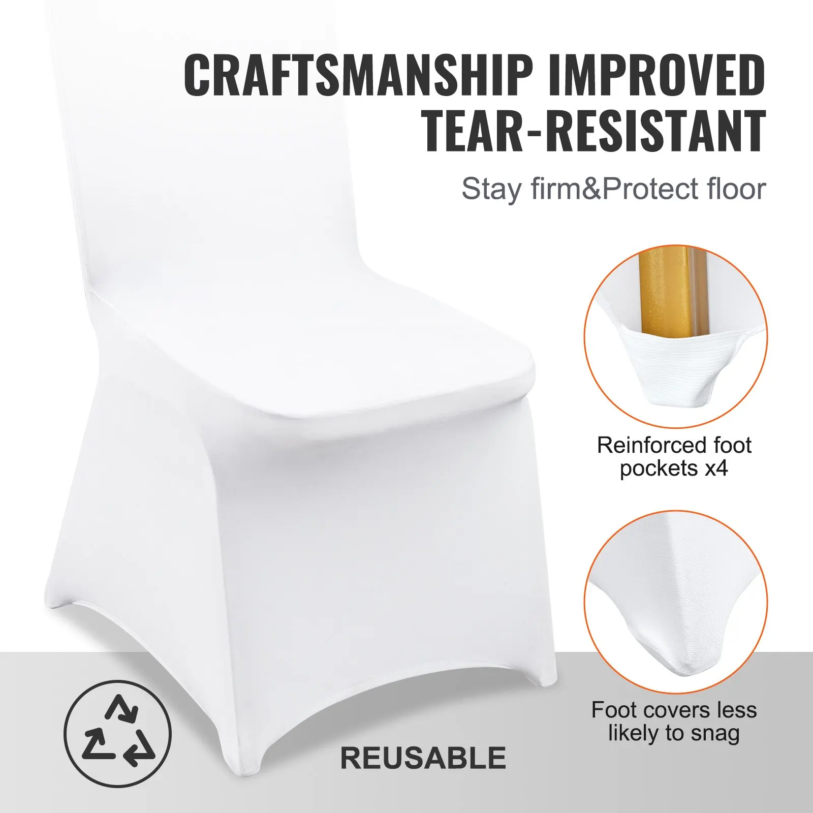 

SIHAO 30PCS Wedding Chair Cover Spandex Folding Slipcover for Restaurant Banquet Hotel Dining Party Removable Folding ChairCover