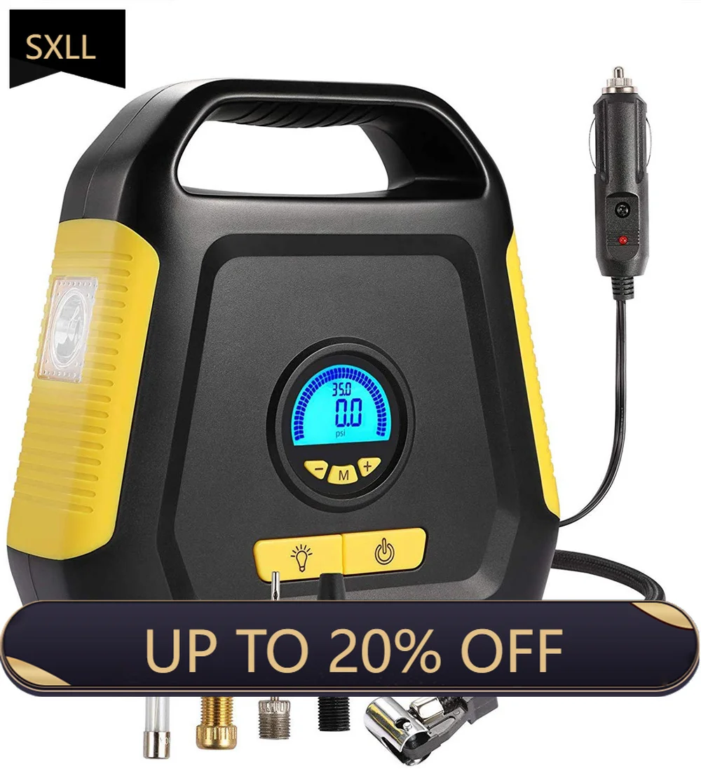 

SXLL High Voltage Battery Power Car Tire Pump Tire Compressor 12v Air Pump Portable Tire Pump