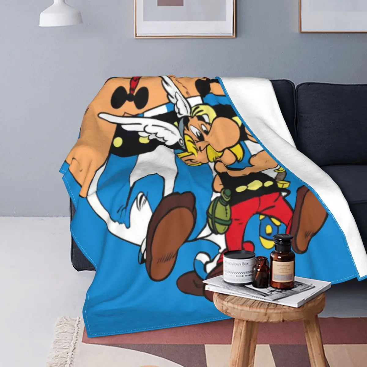 Asterix And Obelix Plush Blankets Custom Throw Blankets for Home 150*125cm Bedspread