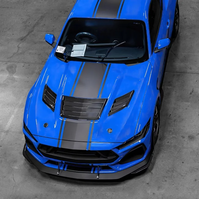 High Quality 3k Carbon Fiber Kit Engine Hood for Ford Mustang GTD 2024+upgraded ST Style Carbon Fiber Engine Hood