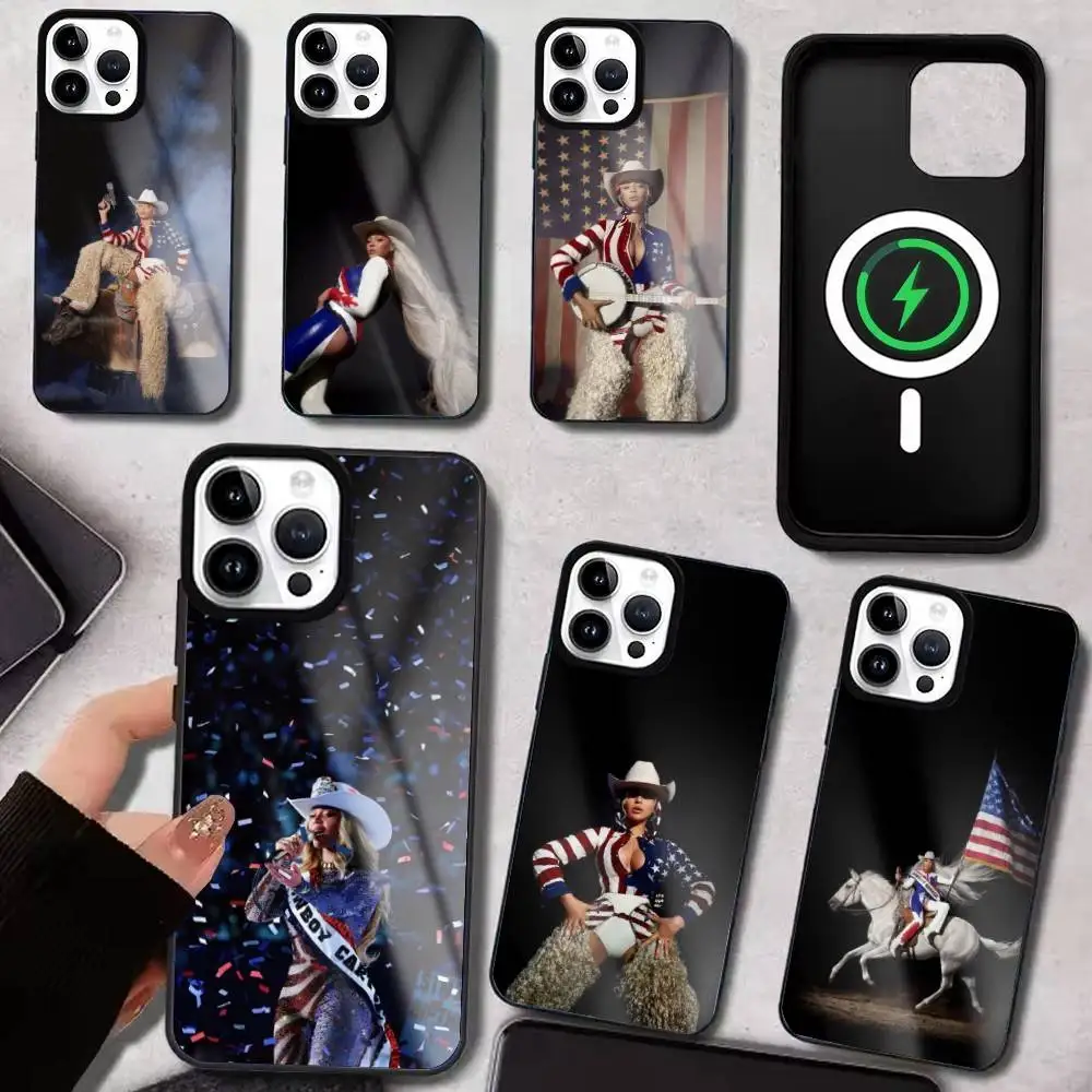 

Sasha Fierce Cowboy Carter B-Beyonce Phone Case For IPhone17 16 15 14 13 12 11 Plus Pro Max Plus Wireless Charger Cover Funda