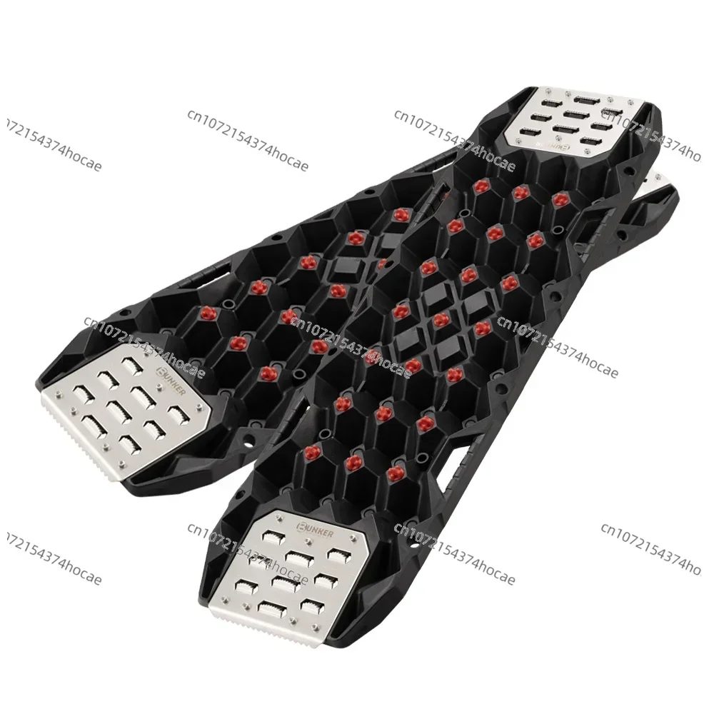 BUNKER INDUST New Style Recovery Tracks Sand Tire Ladder Recovery Board Off-Road 25T Black 4WD Traction Boards