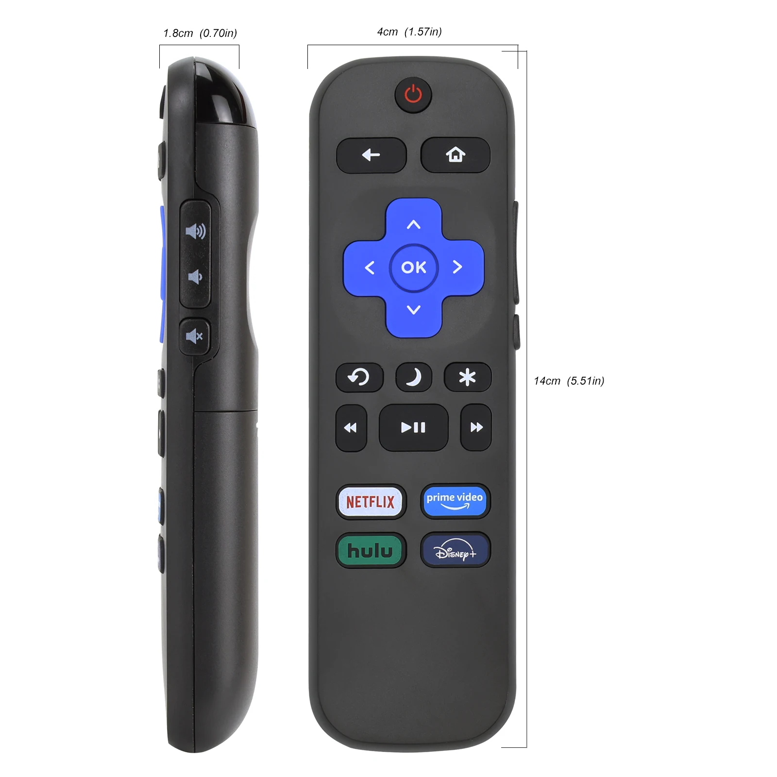 Replacement Remote Control for Roku TV, Compatible with TCL Roku/Hisense Roku/Onn Roku (Not Compatible with Roku Stick, Box and