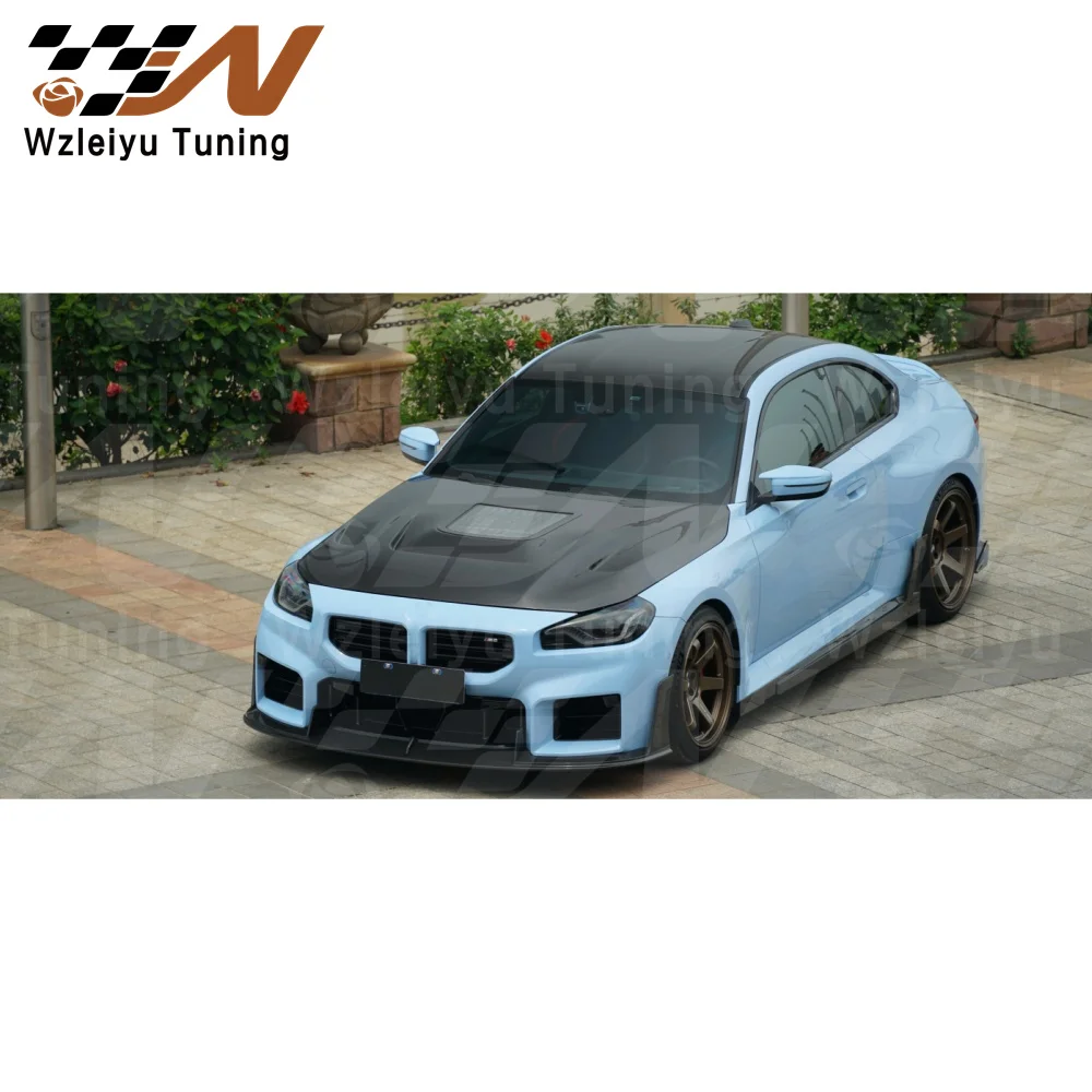 

New Style Real Carbon Fiber Front Hood Bonnet Tempered Glass Fit For BMW G87 M2 2024 High Quality Fitment