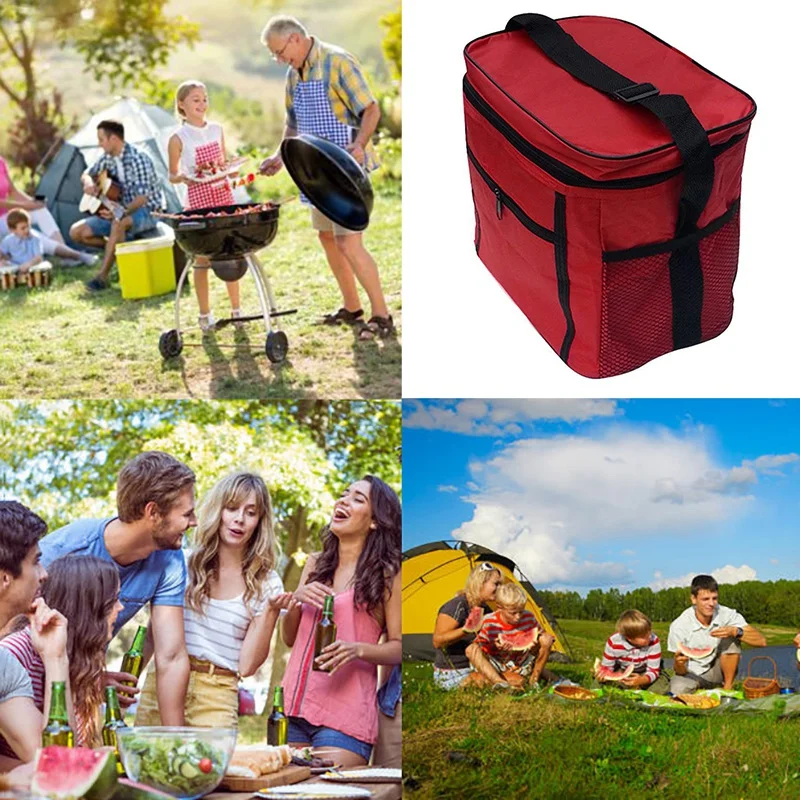 Car Trunk Storage Bags Thermo Cooler Insulated Bag for Thermal Ice Pack Picnic Bag Tote Inclined Shoulder for Picnic