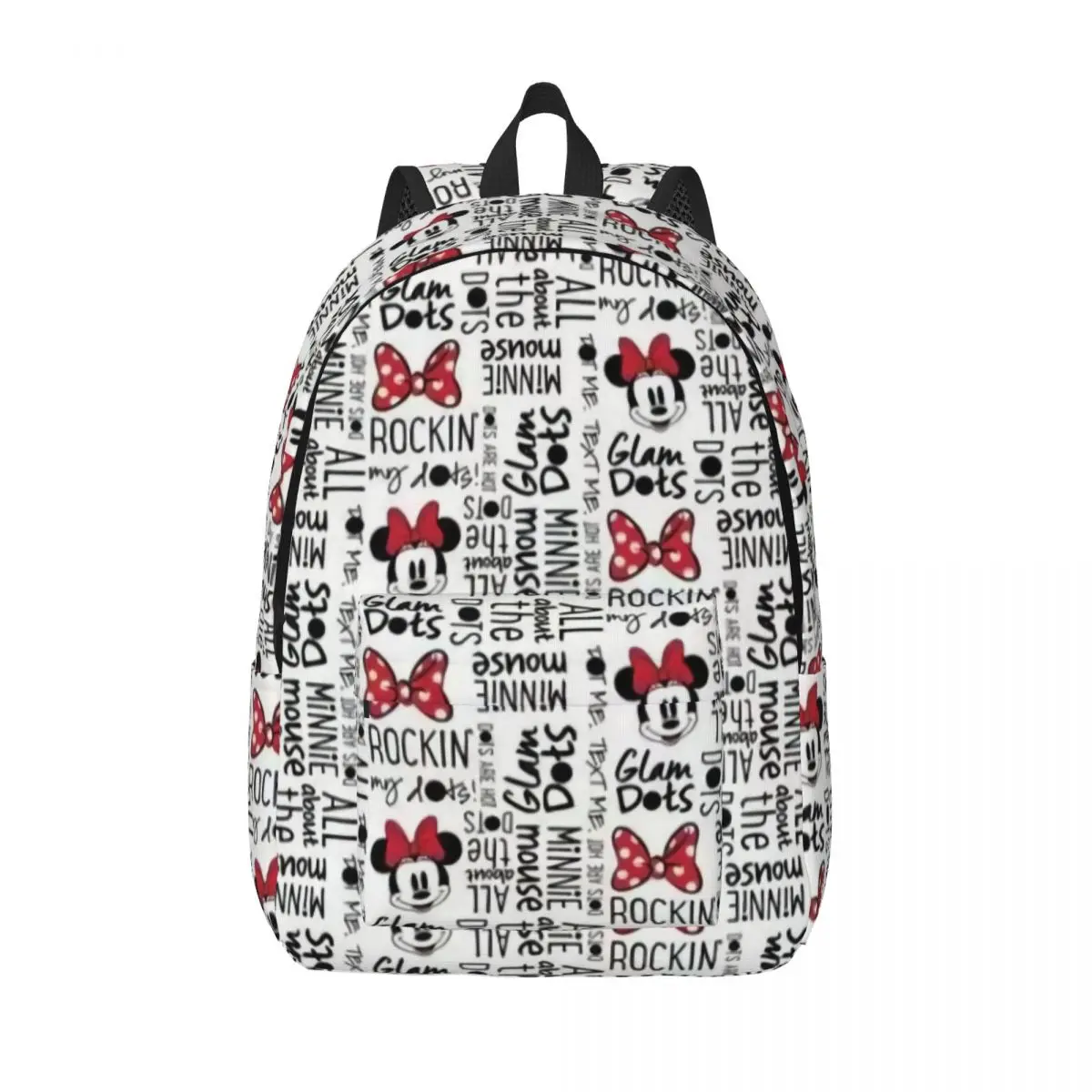 

Custom Mickey Mouse Minnie Bows Cartoon Canvas Backpack for Women Men College School Student Bookbag Fits 15 Inch Laptop Bags