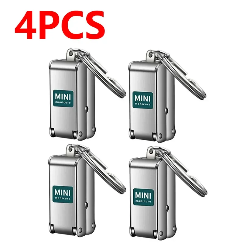 -2026Nuevos productos, 1-4 Uds. Cortauñas plegable portátil de viaje tijeras para uñas cortador herramientas de manicura de acero inoxidable