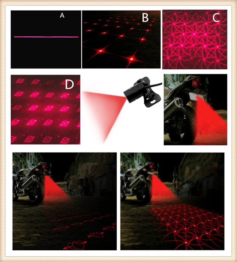 Universal Personality Light LED Motorcycle Laser Fog Light for HONDA CB919 CBR 600 F2 F3 F4 F4i CBR900RR NC700 S X VTX1300