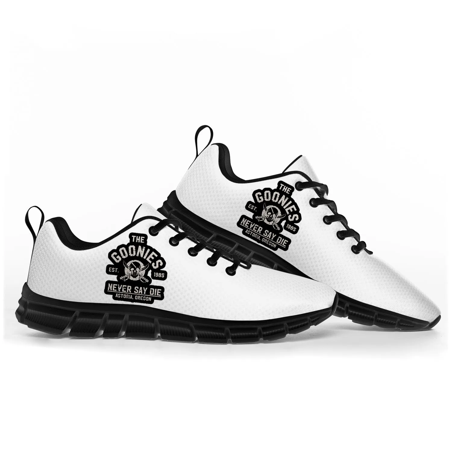 Goonies Never Say Die Skull Pirate Rock Sports Shoes Mens Womens Teenager Kids Children Sneakers Custom High Quality Couple Shoe