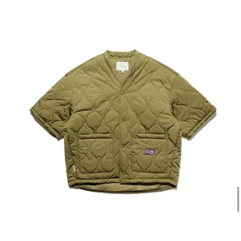 الخريف الشتاء القطن صدرية المرأة 2025 موضة جديدة فضفاضة معطف القطن عادية لون نقي نصف كم ملابس خارجية الإناث #1