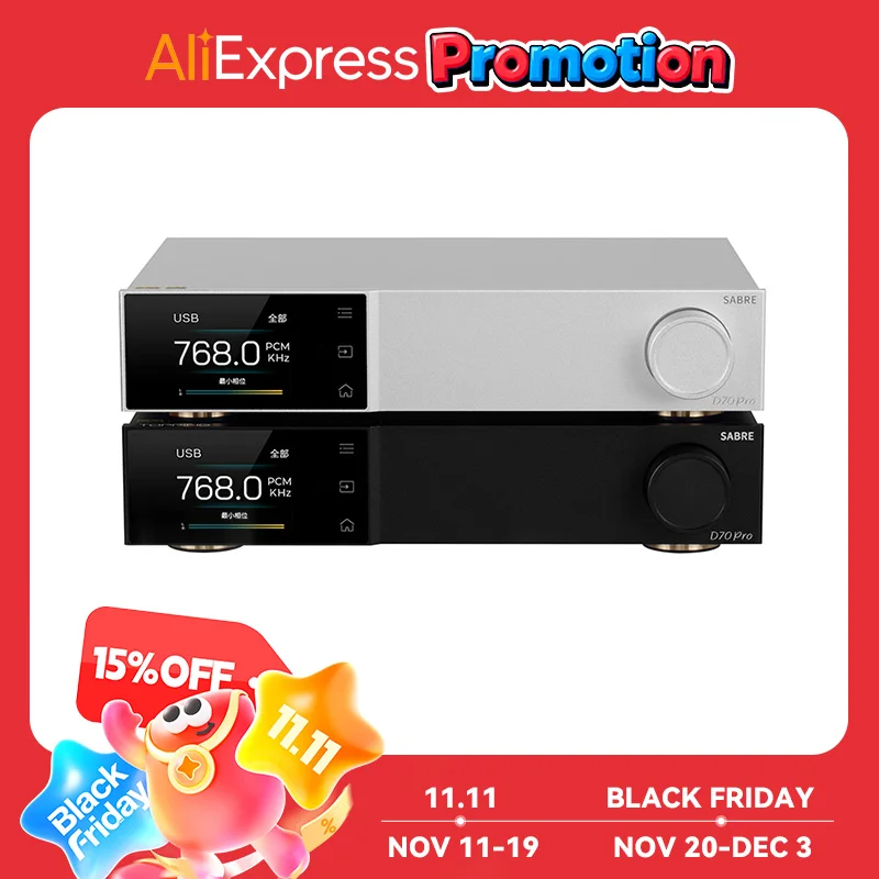TOPPING D70 PRO SABRE DAC ES9039SPRO XU316 Bluetooth 5.1 LDAC Aptx-Adaptive HiFi Decoder with Remote Control
