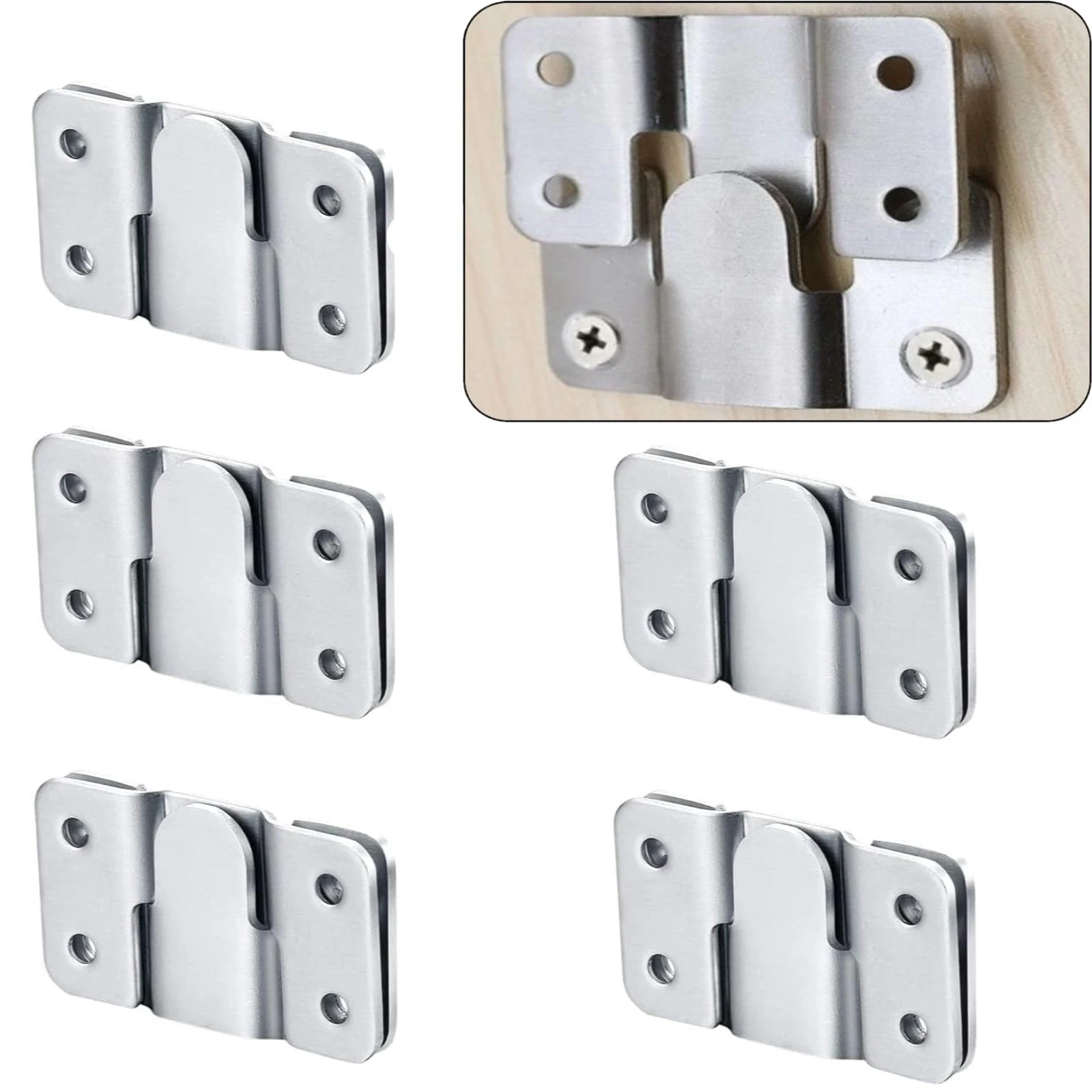 10pcs Flush Mount Bracket Interlock Hanging Buckle Furniture Connector Wall Picture Frame Hanger Display Photo Frames Hooks