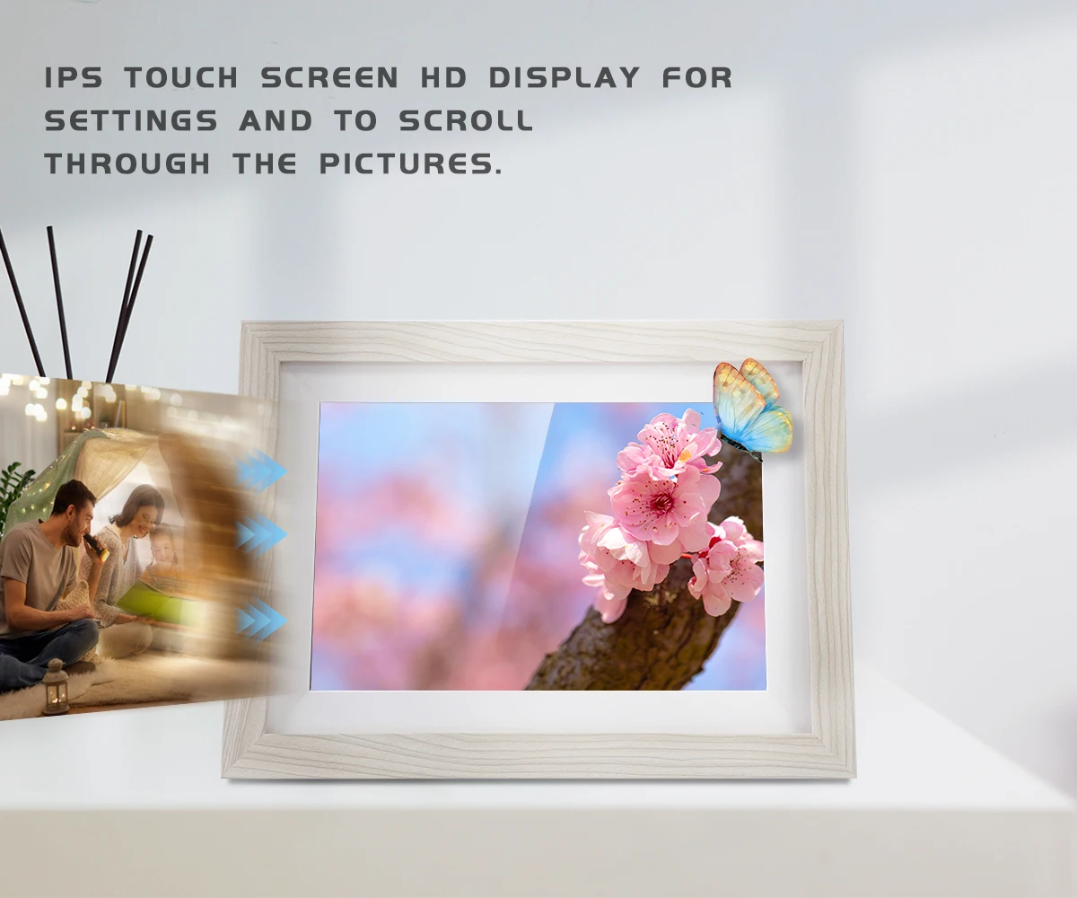 10.1inch frameo cloud wifi digital photo frame Built in 32GB IPS touch screen picture sending free by phone frameo app