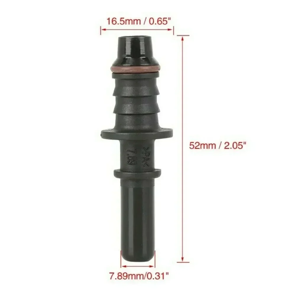 1 Stuks Nylon 8Mm 7.89 Brandstofslang Lijn Mannelijke Connector Bundy Quick Release Adapter Barb Coupler Zwarte Onderdelen Accessoires