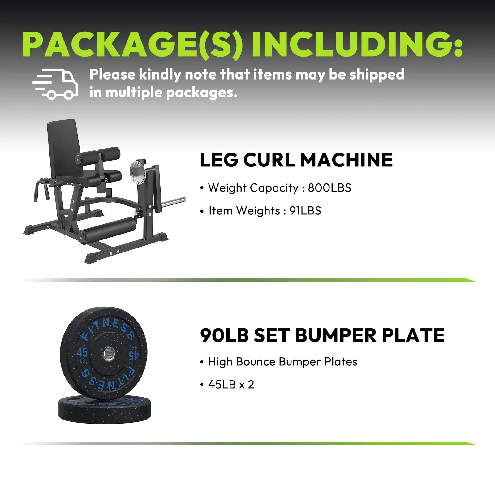 Leg Extension and Curl Machine, 1000 LB Adjustable Weight Bench