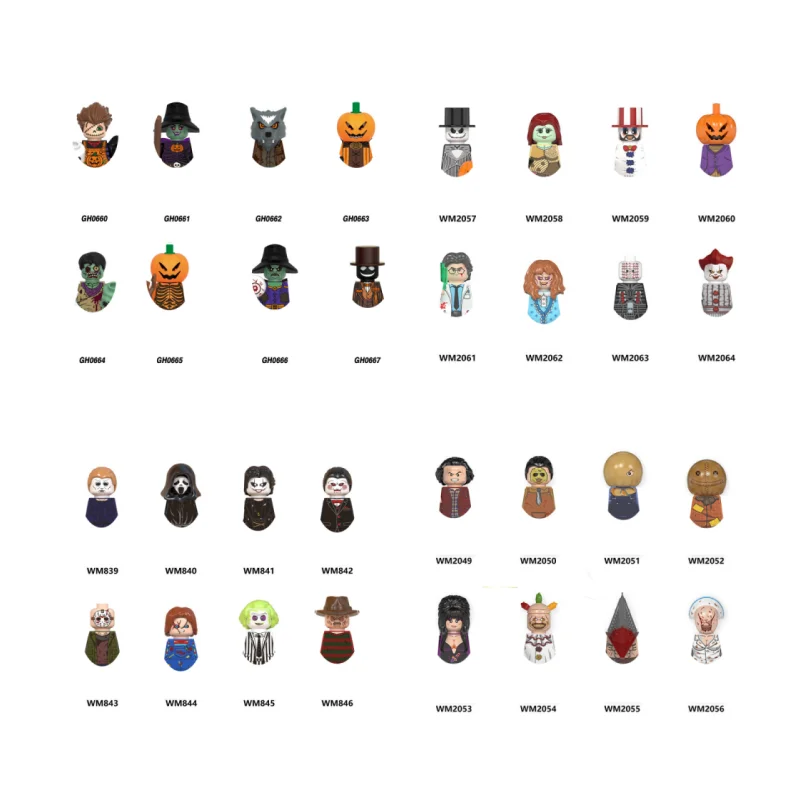 ตัวละครซีรีส์ฮาโลวีน G0185 WM6075 WM6101 แซลลี่ นัม ตัวละครจากภาพยนตร์สยองขวัญ แอคชั่นฟิกเกอร์ ตัวต่อเสริม อุปกรณ์เสริม ของเล่นสะสม ของขวัญ