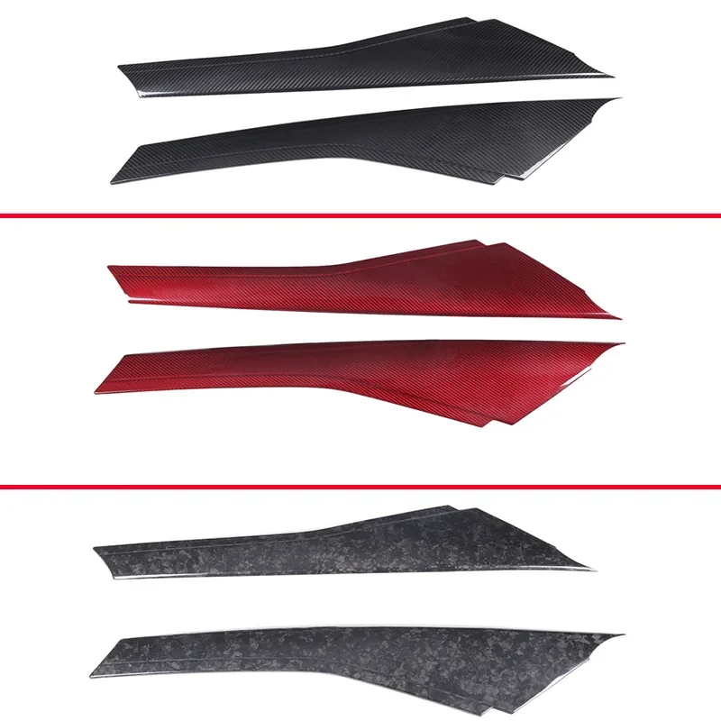 

2 шт. декоративных накладок на передние A-стойки из настоящего карбона для Chevrolet Corvette C7 2014-2019 годов, аксессуары для стайлинга автомобиля