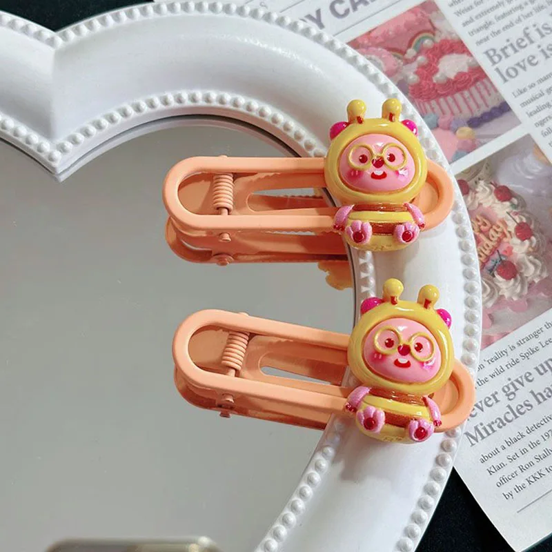 2pcs 2024 New Zanmang Loopy Fringe Clip Cute Cartoon Beaver Student Hairpin Kawaii Girls Hair Band Gripping Clip Toys Girl Gifts image 5