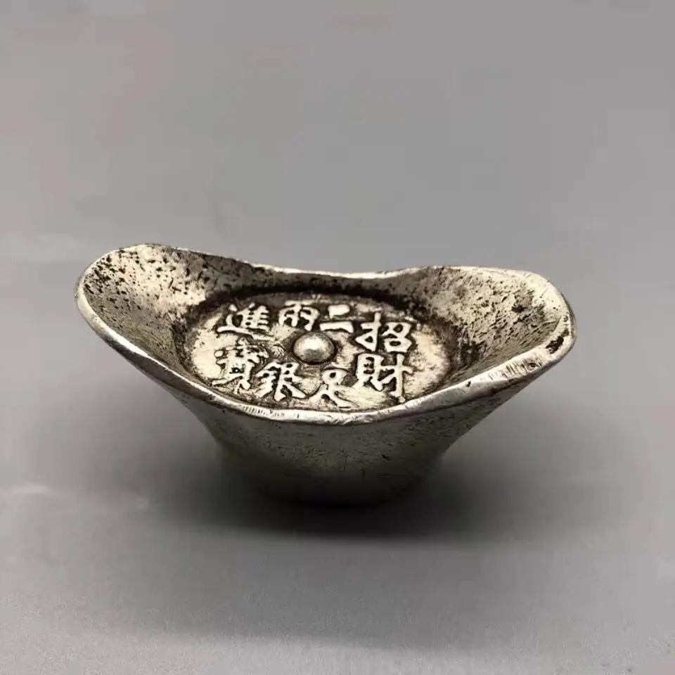 Qing Dynasty foot  lucky treasure two taels  ingot  solid  ingot small  dollar ancient coins