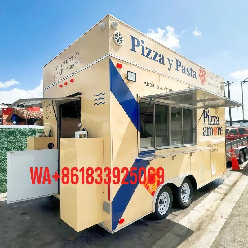 Custom Food Truck Trailer USA Approved Turnkey Mobile Kitchen Ice Cream Coffee Cart Concession for Street Vendors Events