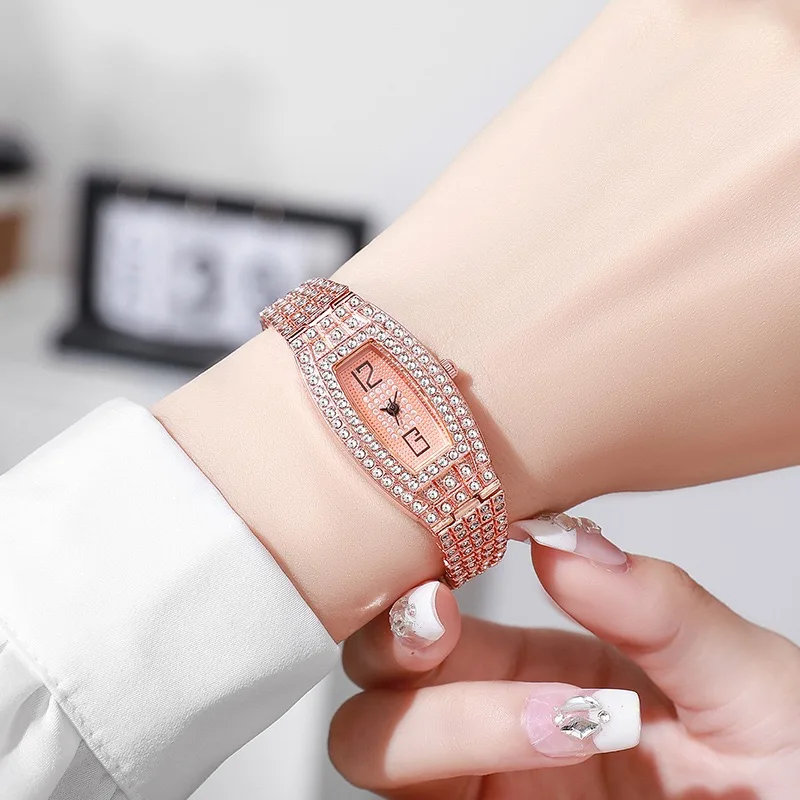 

Новые модные женские роскошные часы, женские кварцевые часы из нержавеющей стали с кристаллами для подарков, Relogio Feminino, женские наручные часы