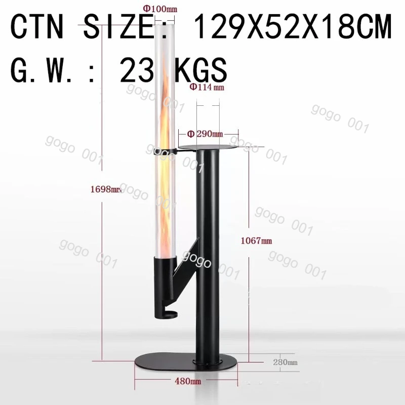 Vertical Wood Rocket Stove | Outdoor Camping Heating Furnace | Portable Pellet Burner for Garden Winter Use