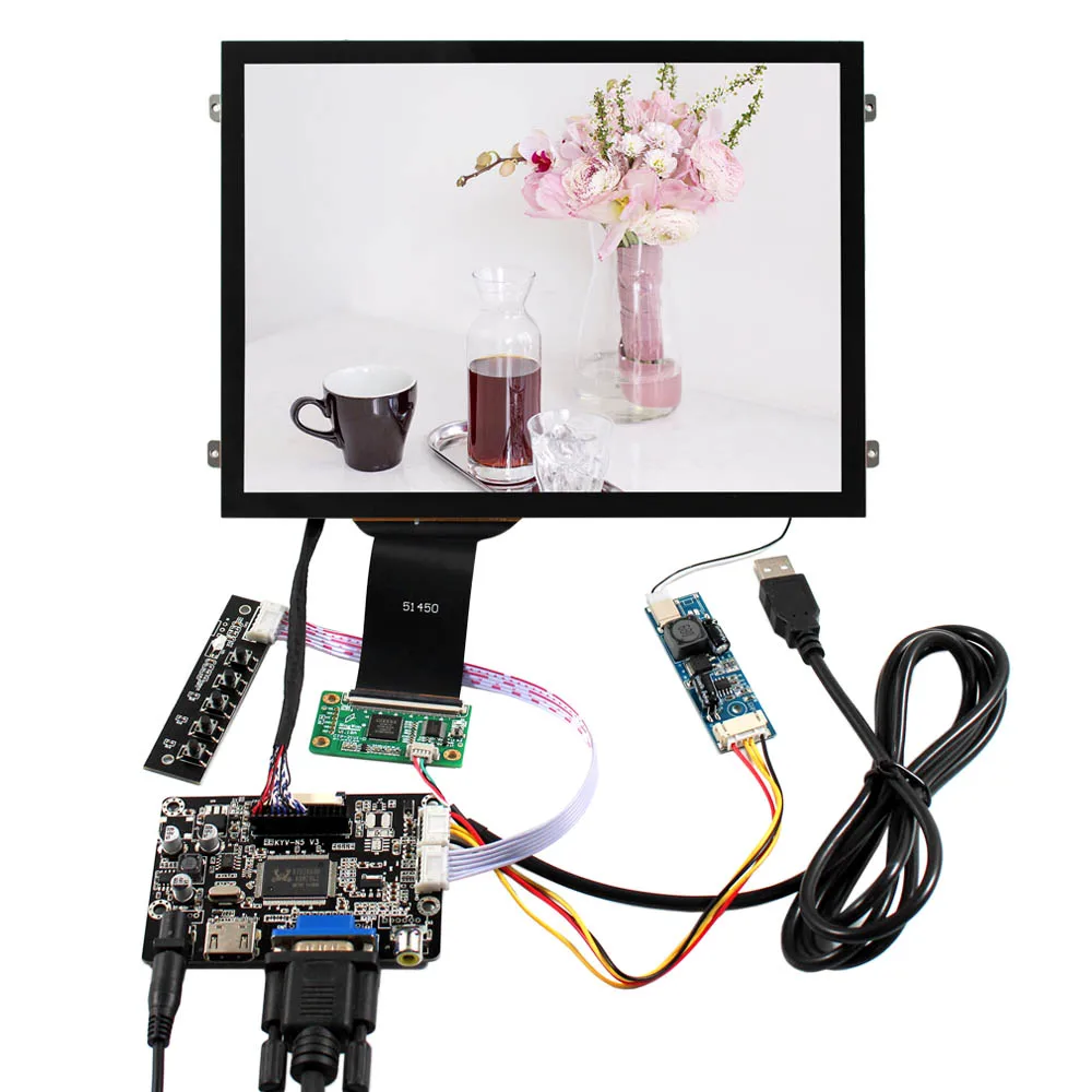 VSDISPLAY 10.4 inch 1024x768 IPS TFT-LCD Display 10.4" Capacitive Touch panel screen with HD-MI VGA AV LCD Controller Board