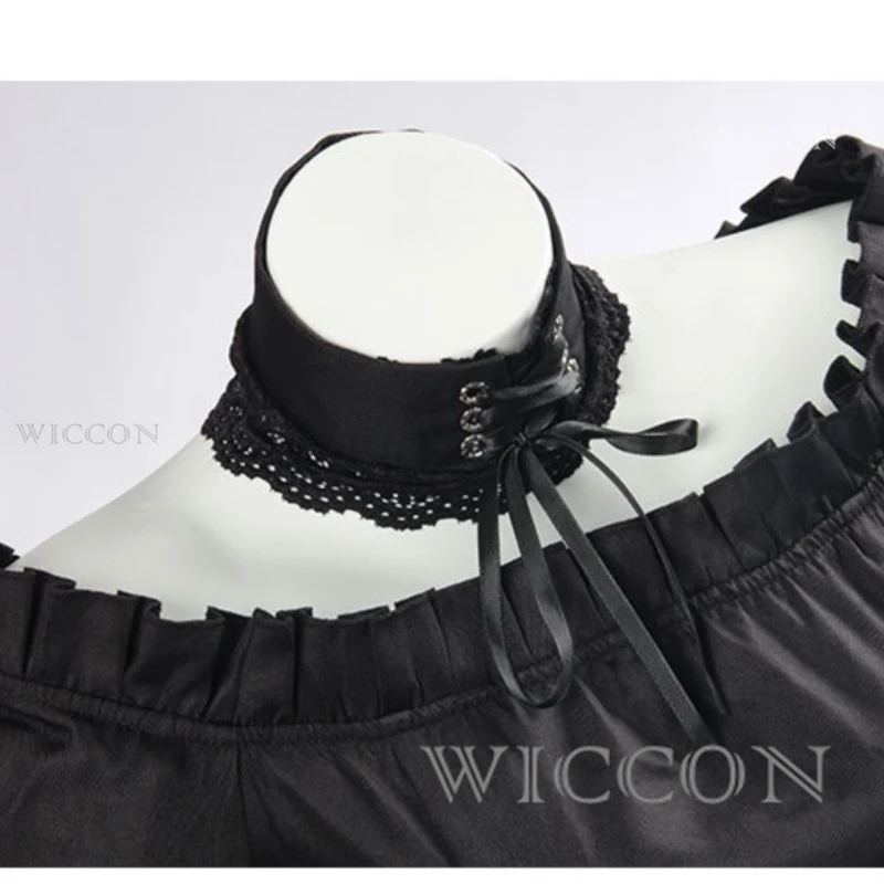 أنيمي تأثيري الكبار غروك أني AI فتاة تأثيري لعبة زي القوطية الزي فستان أسود صديقة عيد الميلاد #4