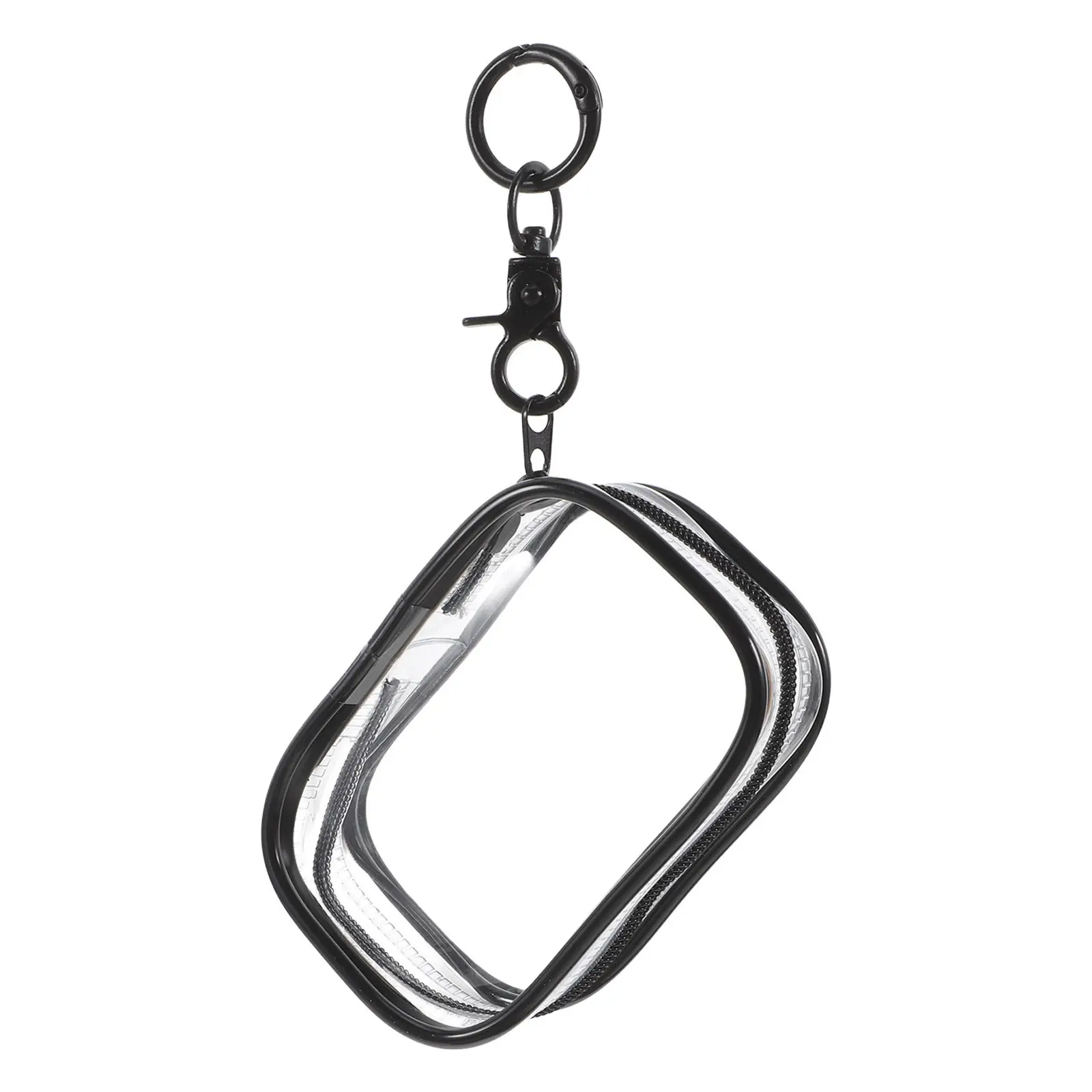 

Детская сумка черного цвета с застежкой-молнией, прозрачный органайзер из ПВХ для брелоков, мини-фигурок, пыленепроницаемый, портативный