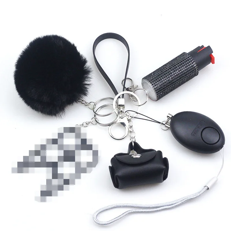 5pcs Portable Female Self-Defense Security Alarm Safety Key Chain for Elderly Woman Kids