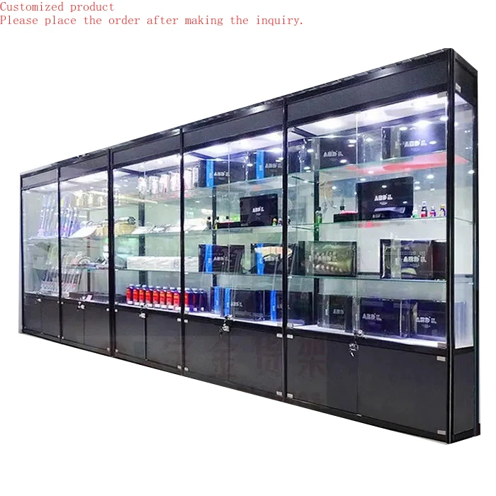 

Custom.Custom Glass Pharmacy Counter Display Showcase for Medical Storage