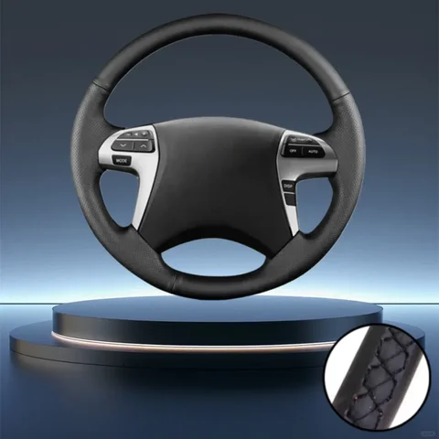 Чехол На Руль Ручной Работы Из Черной Искусственной Кожи Для Toyota Fortuner Hilux 2012-2015, Аксессуары Для Интерьера Автомо...
