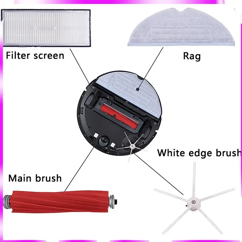 ملحقات N98R لـ Roborock S7 Maxv Ultra / S7 Pro Ultra، فرشاة تنظيف الأسطوانة الرئيسية، فلتر أكياس الغبار