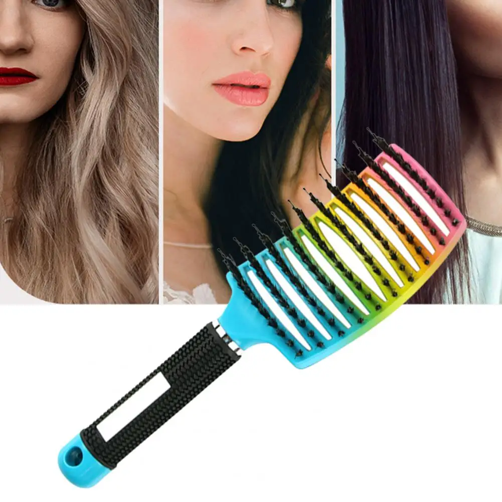 Head Comb Strong Smooth Hollow-carved Design Reduce Static Electricity Hairdressing Tool Meniscus Hair Massage Bristle Combs