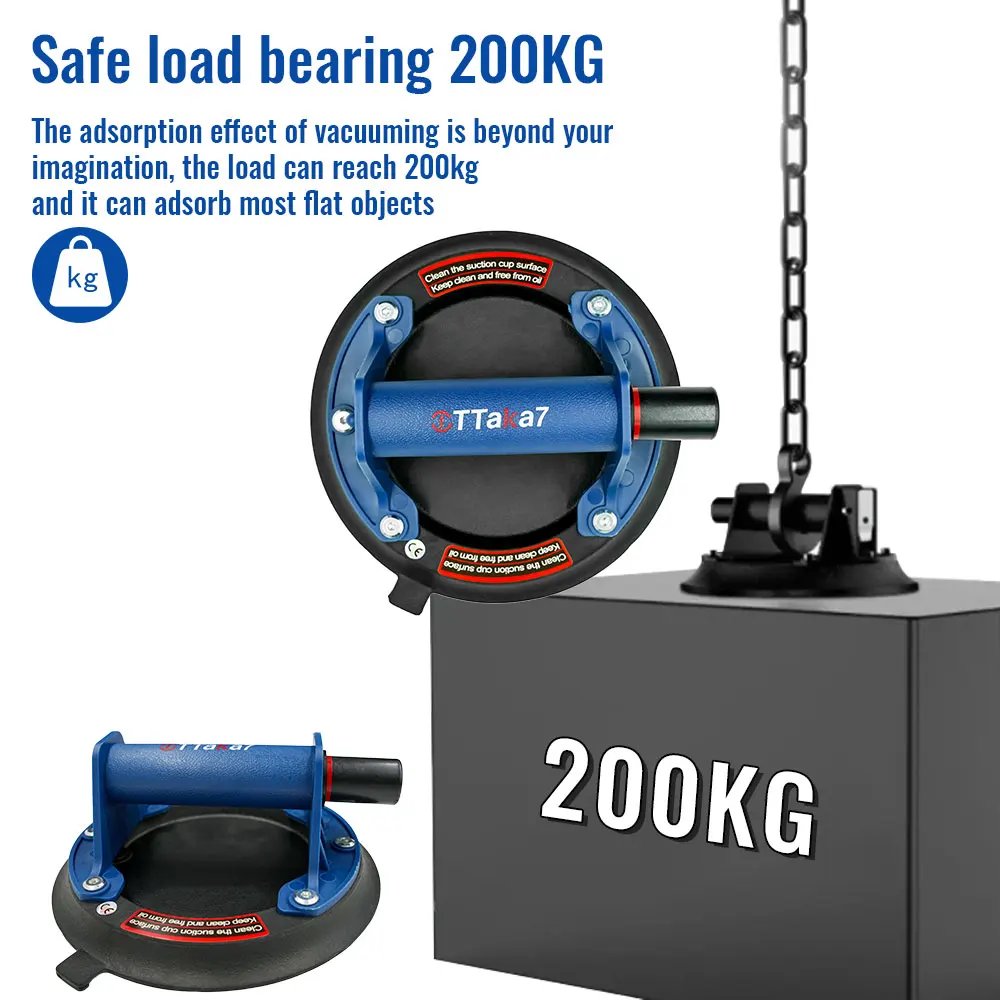 Upgrade vacuum Suction Cup 8 Inch Glass Lifter Powerful Heavy Duty Vacuum Lifter for Granite & Glass Lifting Window Replacement