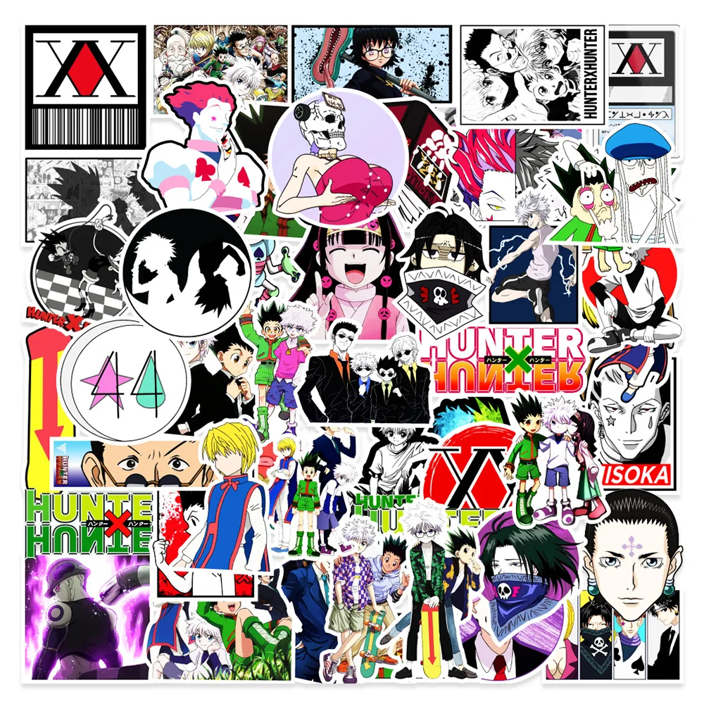 10/30/50 Stück klassische Anime HUNTER×HUNTER Aufkleber GON FREECSS Killua Aufkleber Notizbuch Laptop Telefon Coole Cartoon-Aufkleber Großhandel