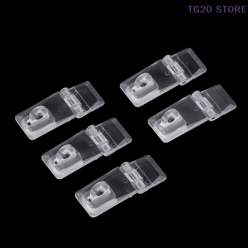 5sets 41mm/1.6" Acrylic Hinge Lock Transparent Mini Clear Hasp Buckle Concealed Locking For Jewelry Box Cabinet Door Drawer