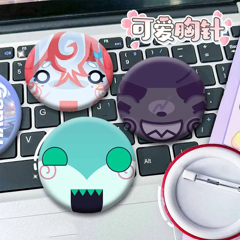 Game P-Phighting Button Pins Subspace Medkit Sword Rocket Cartoon Round Badge Clothes Hat Backpack Brooches Accessories Gifts