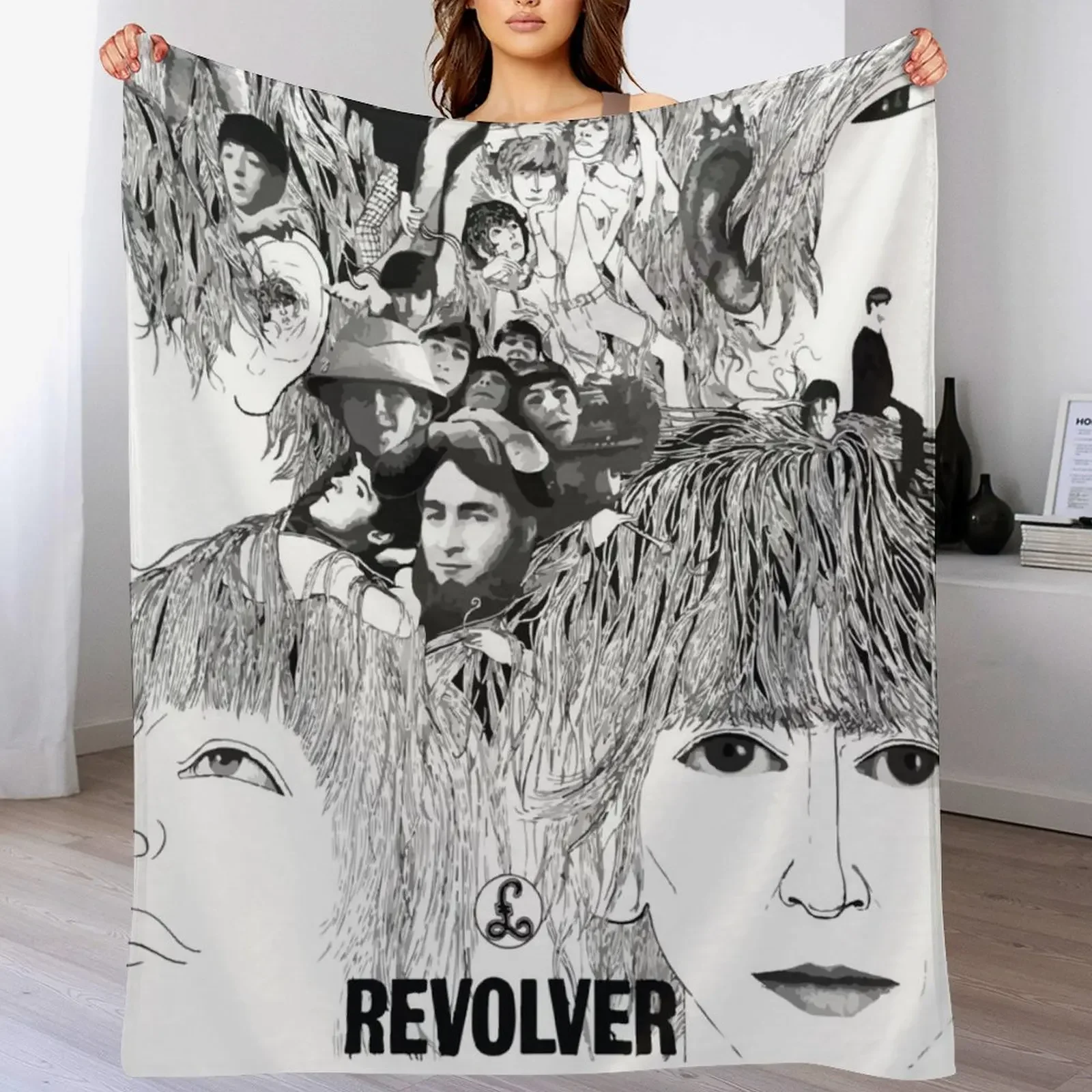 

Revolver Album Cover Throw Blanket warm winter Flannels Furry Blankets