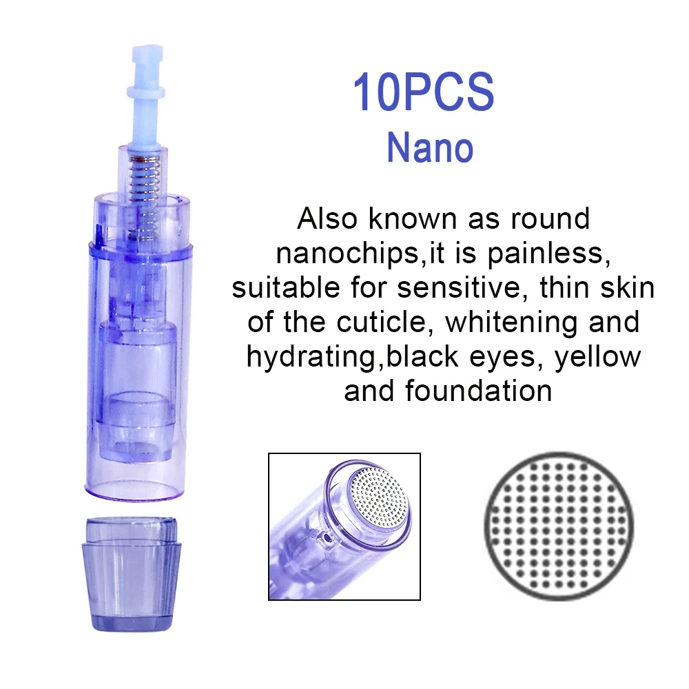 10/20/50/100 stuks bajonet microneedling dermapen micronaalden voor UltimaA6 Dr.imp pen 9/12/36/42-pins/nano cartridge tips MYM stamp