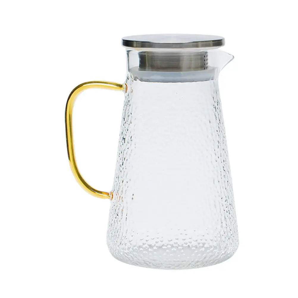 Large Capacity Cold Water Kettle Food-Safe Glass Pitcher for Beer Milk Iced Tea Home Hotel Office Party Picnic Bbq Pool