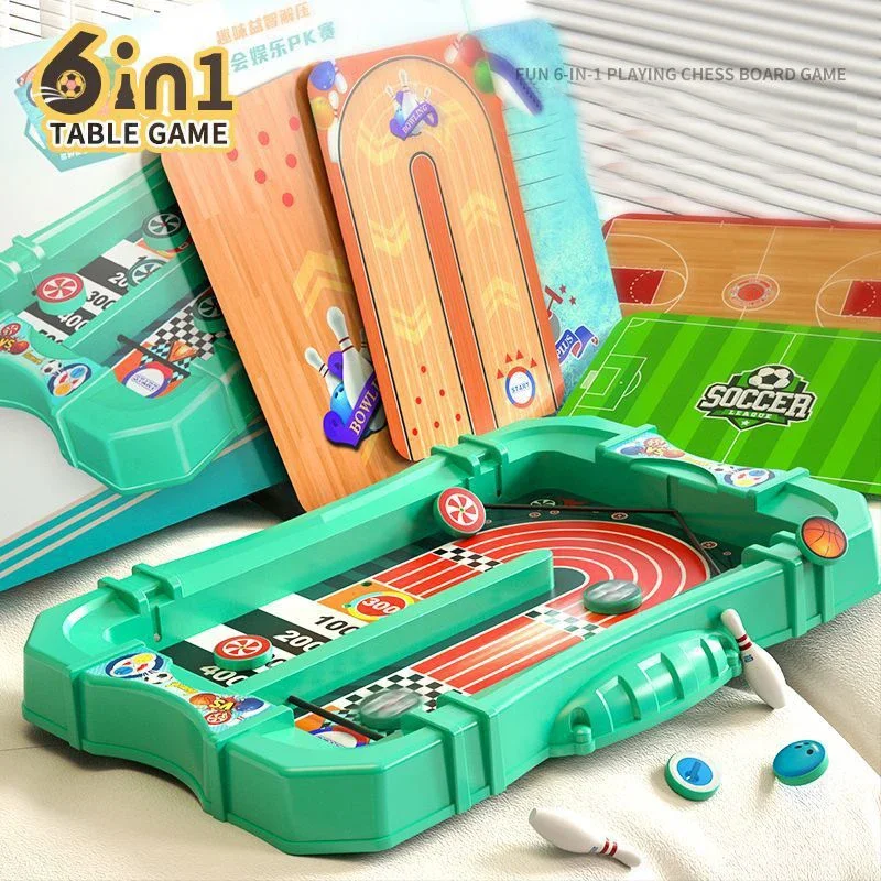 

6 in 1 Interactive Football Board Game Parent-child Match Toy for Kids Mini Soccer Desktop bowling Games Intellectual Toys Party