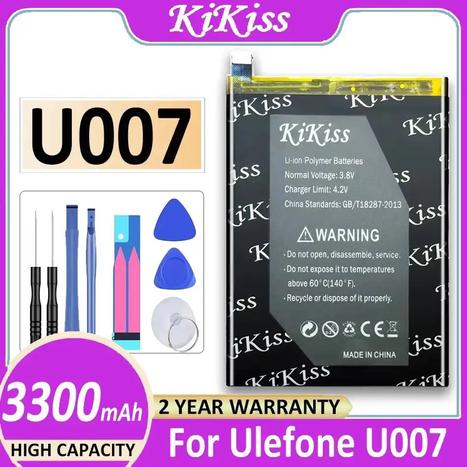 

Аккумулятор для мобильного телефона Ulefone U007, 3300 мАч, высокая емкость, длительное время работы