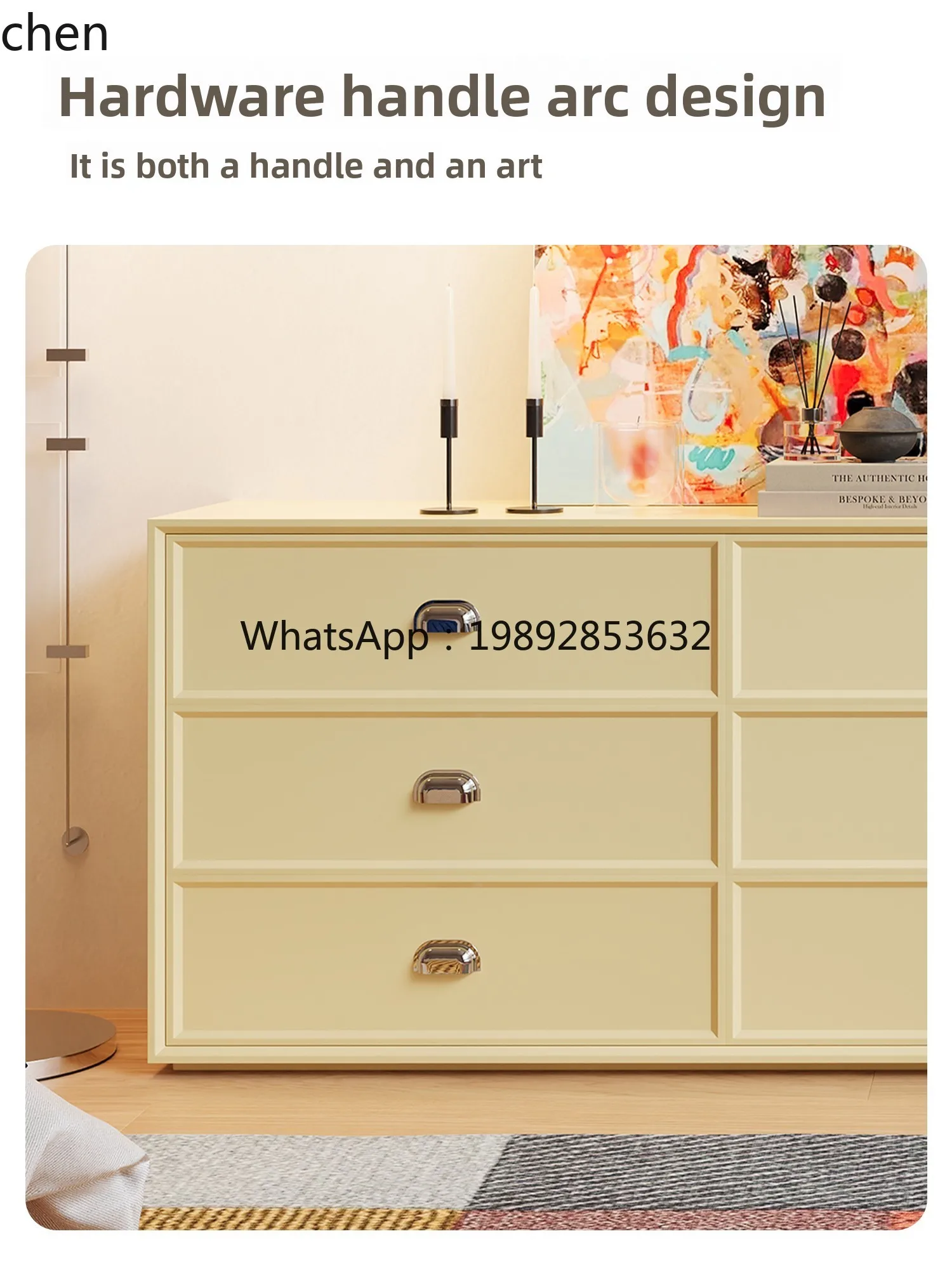 Makeup Table Dressing Table Chest of Drawers Integrated Dopamine Cream Bedroom Corner Dressing Table Bedside Storage Cabinet