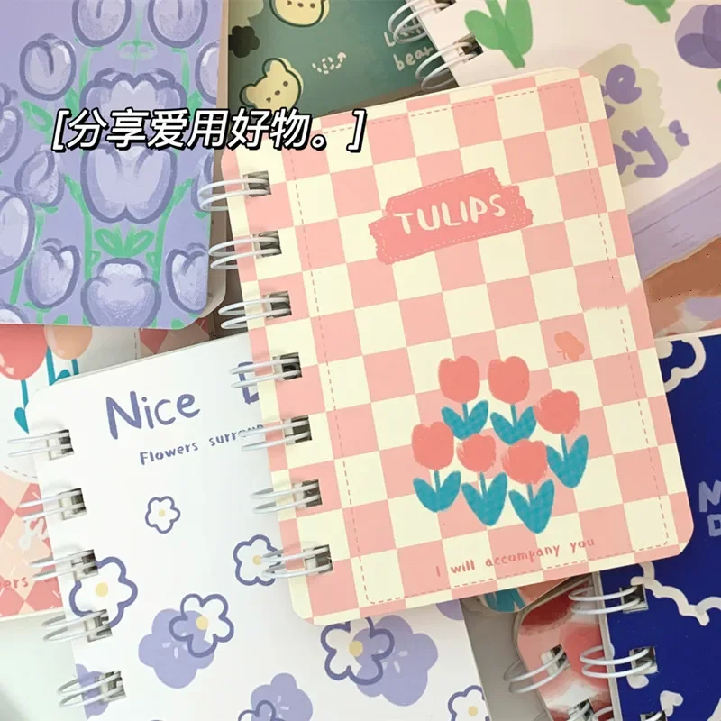 caderno kawaii loose leaf bloco de notas forrado planejador do diario do estudante material escolar e de escritorio 85x105 mm 1pc 01