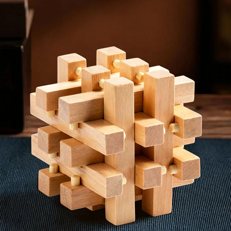 Luban Lock Eighteen LuoHan Wooden IQ Puzzle Brain Fitness Games Teaser Puzzles for Adults Kids Mind Challenge Educational Toys - view 4