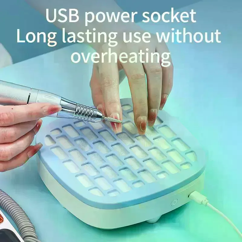 1Pcs Compact Nail Dust Collector With Lightweight Design,Portable Nail Vacuum Fan,Reusable Filter & Easy-Control For Beginners