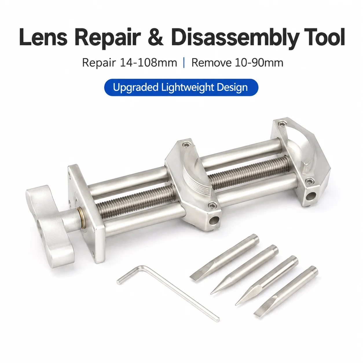 Filter Dent Correction Spanner Wrench, Stainless Steel Adjustable 14-108mm Tool for Camera Optical Lens Disassembly Repair