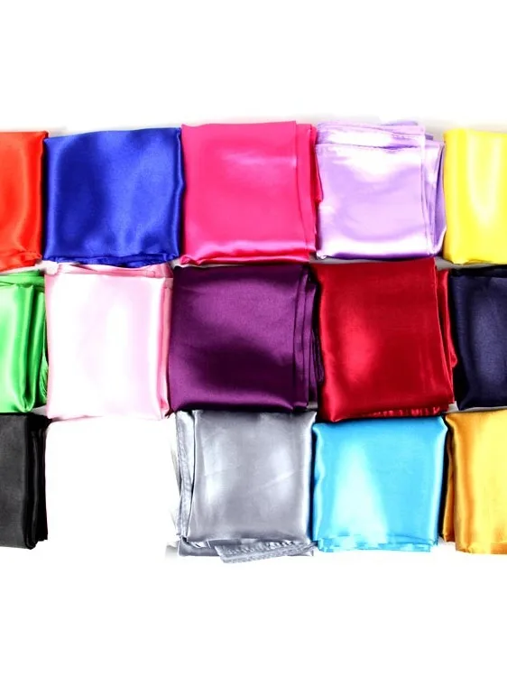 Multipurpose Women Solid Color Silk-like Satin Hair Scarf Fashion Neckerchief Female Hair Ties Headband Hair Ornament Scarves