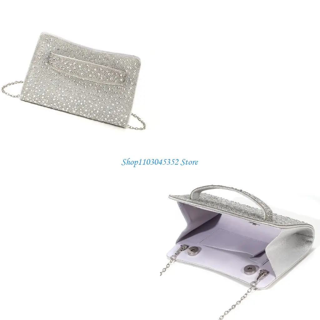 이브닝 백 여성용 지갑 클러치 라인스톤 핸드백 크로스바디 숄더백